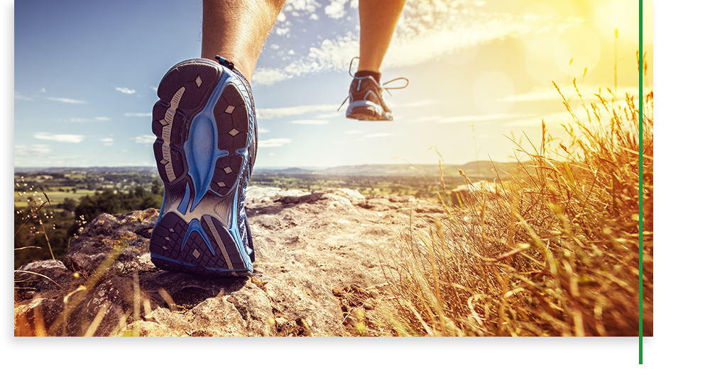 person trail running