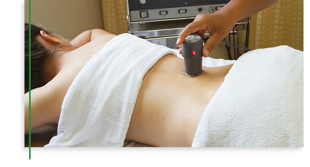 woman recieving ultrasound treatment
